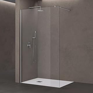 doporro Luxus Duschwand für Dusche Duschabtrennung 90x200cm Walk-In Dusche 8mm ESG-Sicherheitsgl…