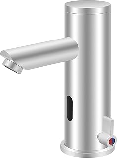 MINRS Automatischer Wasserhahn mit Infrarotsensor, Kalt- und Warmwasser Wasserhahn mit Sensor Was…