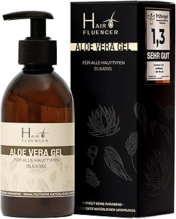 Hairfluencer – Bio Aloe Vera Gel aus Blattsaft – 250ml natürliches Aloe Vera Gel ohne Parabene &…