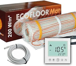 3 qm PREMIUM Fußbodenheizung elektrisch 600 Watt Fliese Bad Heizmatte mit Thermostat Saxa31 3 m²