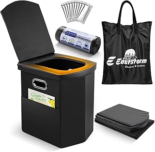 Faltbare Campingtoilette, 42 cm Sitzhöhe wie daheim, notfall toilett für Erwachsene & Kinder, G…