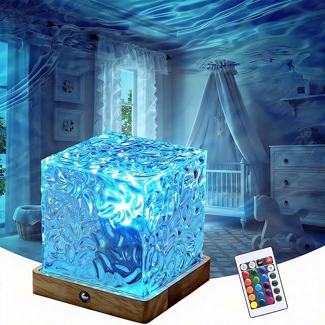 LETOUR Polarlicht Lampe,Aurora Light Cube Lampe 16 Farben 30 Modi Nordlicht Projektor Polarlichte…