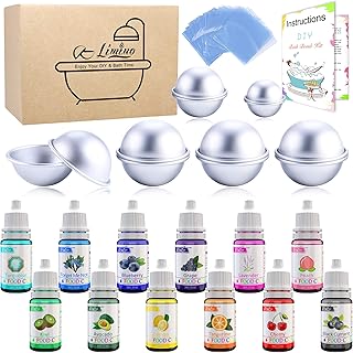 Badebomben Formen Set 12 Teiliges mit 12 Seifenfarbe, 30 Schrumpfbeutel – Badebomben Herstellung …