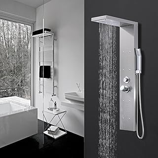 HOMELODY Duschpaneel, 4-Funktion Duscharmatur Komplettset mit Duscharmatur, einschließlich Regen…