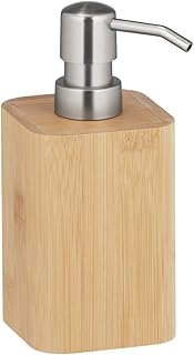 WENKO Seifenspender Bambusa, nachfüllbare Pumpflasche aus nachhaltigem Bambus, hochwertiger Pump…