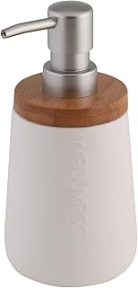 axentia Seifenspender Bonja Wellness, leicht nachfüllbarer Flüssigseifen-Spender aus Keramik un…