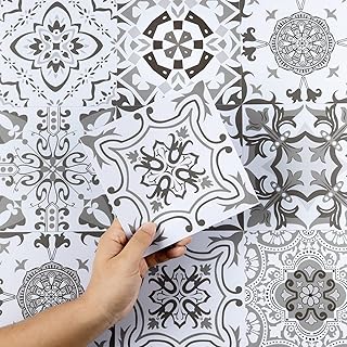 Hode Selbstklebende Fliesen Fliesenaufkleber – Klebefliesen Bad Küche 15×15 Grau – Klebefolie Ku…