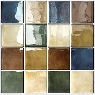 DEWOO Klebefliesen Mosaik Schachbrettmuster Metro Fliesen Selbstklebend Wandfliesen Fliesenaufkle…