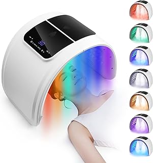 LED-Gesichtsmaske für Aknebehandlung – 7-Farbtherapie, tiefe Hydratation, faltbares Design fü…