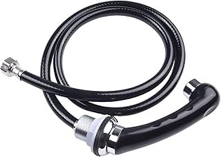 Friseur Waschbecken Duschkopf mit Schlauch, 137 cm Flexibler Alloy-ABS Haarwaschbecken Aufsatz, E…