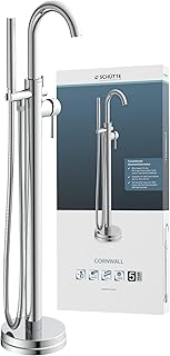 Schütte CORNWALL freistehende Badewannenarmatur, Wannenarmatur für die Badewanne mit Handbrause…