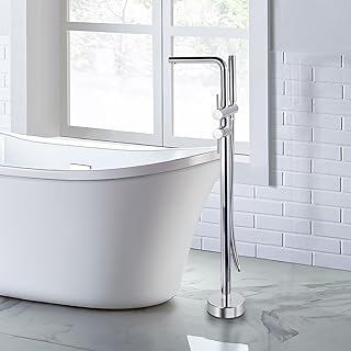ARCORA Freistehende Wannenarmatur: Badewannenarmatur aus Kupfer Edelstahl 360° Schwenkbar Badewa…
