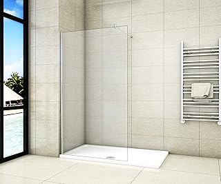 Aica Sanitär Duschwand Walk In Dusche 120cm Duschabtrennung 8mm NANO Glas Duschtrennwand 200cm H…