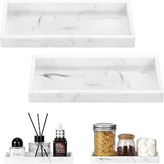 Luxspire Bad Eitelkeit Tablett – 2 Packungen (20 x 10cm) Silikon Seifenschale für Küche Arbeits…