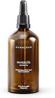 JUNGLÜCK Mandelöl BIO kaltgepresst 100ml – Vegan | 100% rein, natürliches Öl pflegt besonders…