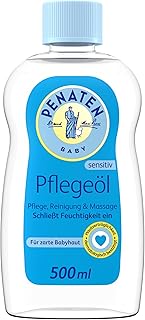 Penaten Pflegeöl 500ml, sanftes Baby Massageöl und Babyöl zur Pflege, Reinigung und Massage, o…