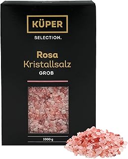 Küper Selection 1000g Kristallsalz rosa grob – grobes Salz für die Salzmühle – rosa Natursalz …