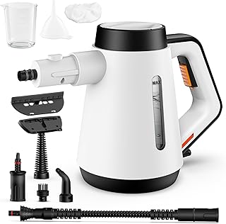 Handdampfreiniger, 400 ml Druck-Mehrzweckdampfreiniger mit 9-teiligem Zubehör, chemikalienfreier…