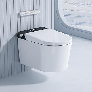 Intelligente Wandtoilette – Einteiliges verlängertes WC mit beheiztem Sitz, automatischer Spü…