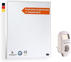 Könighaus Infrarotheizung – 300 Watt mit TÜV SÜD + 5 Jahre Herstellergarantie ✓ Doppelter Ü…