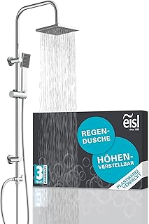 EISL EASY ENERGY Duschset, Duschsystem ohne Armatur 2 in 1 mit großer Regendusche (176 x 176 mm)…