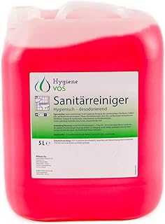 Hygiene Vos Sanitärreiniger 5 Liter. Entfernt Kalk von Armaturen, Fliesen, Duschabtrennungen sow…