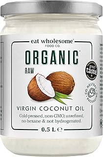 Eat Wholesome Bio Natives Kokosnussöl, 500ml – Roh, Kalt Gepresst, Preisgekrönt, Glas Im Karton…
