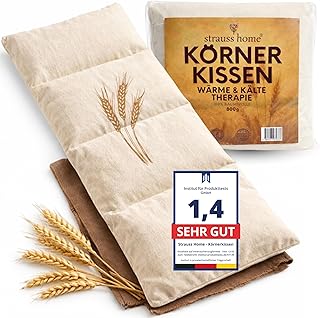Körnerkissen groß – Mikrowellengeeignetes Wärmekissen gegen Verspannungen in Nacken, Schulte…
