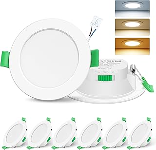 ALUSSO LED Einbaustrahler 230V 7W Dimmbar 68mm, IP44 Einbauleuchten Für Badezimmer Küche, 3000K…