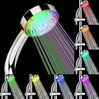 LED Duschkopf mit Farbwechsel, Duschkopf mit Lichter, LED Handbrause 7 Farben Licht Automatische,…
