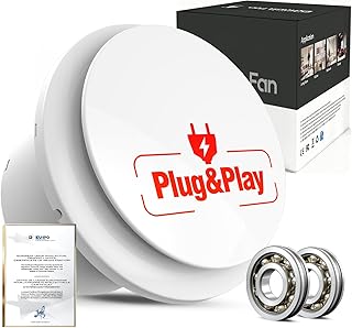 Badlüfter 100mm, 12W Leiser Abluftventilator, 130m³/h Starker Lüftung Wandventilator, Geräusc…