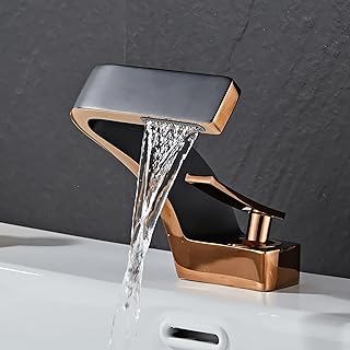 MocArt 2239 Wasserfall Wasserhahn, Badezimmer-Mischhähne, Hotelbecken-Kupferhahn, Keramikventilk…