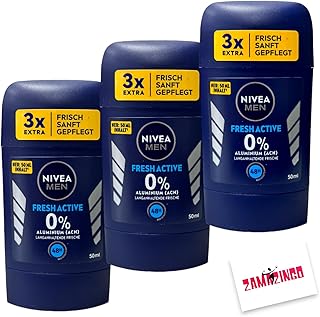 Nivea Men Fresh Active Deo Stick 0% Aluminium 48H 50ml | mit einzigartiger INFINIFRESH Formel & N…