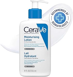 CeraVe Körperlotion mit Pumpspender, Für trockene bis sehr trockene Haut, Feuchtigkeitscreme Hy…