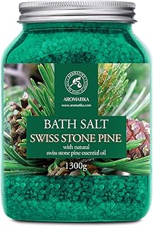 Badesalz Zirbelkiefer 1300g – Meersalz mit Natürlichem Ätherischen Zirbenöl – Pinus Cembra – A…