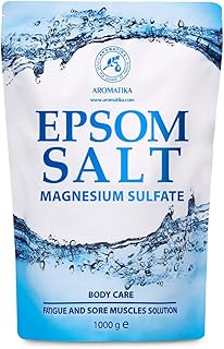 Epsom Salz Badesalz 1000g – Natürliches Salz – Konzentrierte Magnesium quelle – Lindert Muskelka…