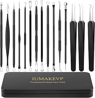 Mitesserentferner Komedonenquetscher Set, IUMAKEVP 15 Stücke Hochwertiger Blackhead Remover aus …