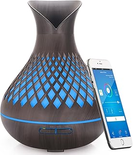 Smart Alexa Aroma Diffuser für Ätherische Öle, 500ml WiFi Duftöl Diffuser Luftbefeuchter Komp…