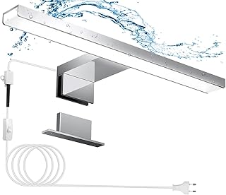 Hommie LED Spiegelleuchte Bad mit Schalter 30CM 5W 4000K Neutralweiß Aluminiumlegierung Spiegell…