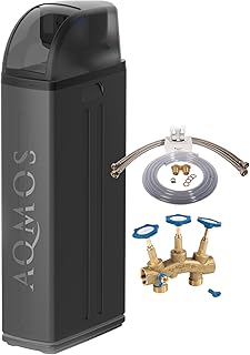 Aqmos R2D2-72 BLACK EDITION Wasserenthärthärtungsanlage mit Anschlussset 1″ und Montageblock 1″…