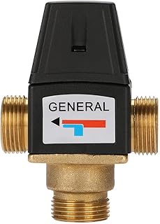 Thermostat 3-Wege-Ventil, DN20 G3/4 Messing Thermostatventil, -35 bis 60° Thermostatisches Misch…