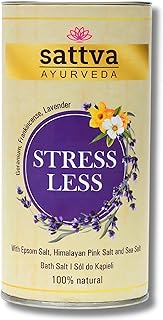 Sattva Ayurveda Stress Less Bath Salt – Badesalz, Fußbad, Entspannungsbad und Peeling-Salz mit…