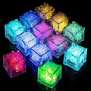 Badespielzeug Baby, 12Pcs LED Eiswürfel Leuchtend Badewannenspielzeug, Light Up Sensorik Spielze…