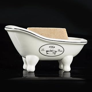 1 Stück 14,2 cm Keramik Mini Klauenfuß Badewannen-Seifenschale Vintage Dekorative Badezimmer-Se…