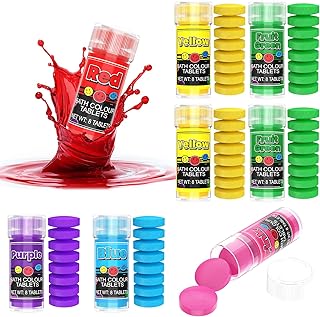 Badebomben Tabletten – 64 Stück Badefarben, 6 Farben, Ungiftig, Geruchlos und Hautfreundlich, Le…