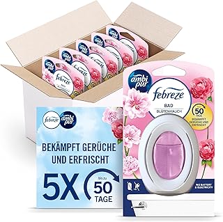 Febreze Bad Lufterfrischer, Blütenhauch, 5 Stück, Kontinuierliche Geruchsbekämpfung und -verhi…