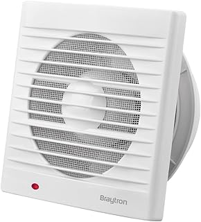 Braytron Badlüfter Wandlüfter WC Küche Ventilator Lüfter Ø100 mm | Leise 34dB | Leistungssta…