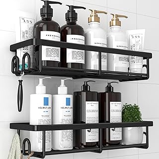 Kitsure Duschablage ohne Bohren – 2 Stück rostfreie Badezimmer Organizer, schnell trocknende Bad…