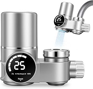 Wasserfilter Wasserhahn mit 13-facher Filterung, Wasserhahnfilter für Trinkwasser UV-Licht & LED…