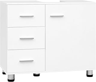 EUGAD Waschbeckenunterschrank, Unterschrank Waschbecken stehend, Badschrank mit Schubladen Tür, …